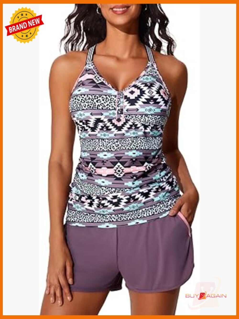 Tankini Swimsuits for Women 2026 Two Piece Bathing Suits with Sporty Pockets